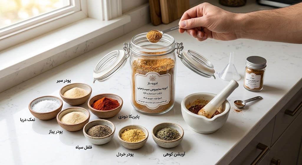طرز تهیه ادویه سیب زمینی