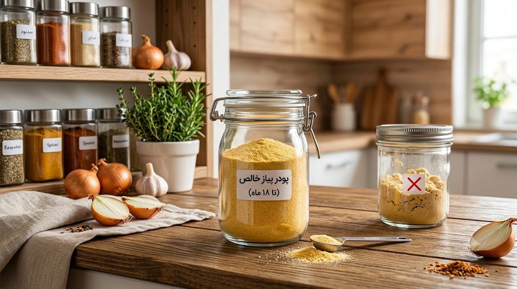 طریقه نگهداری پودر پیاز