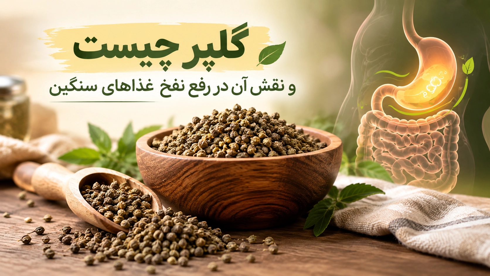 گلپر چیست و نقش آن در رفع نفخ غذاهای سنگین