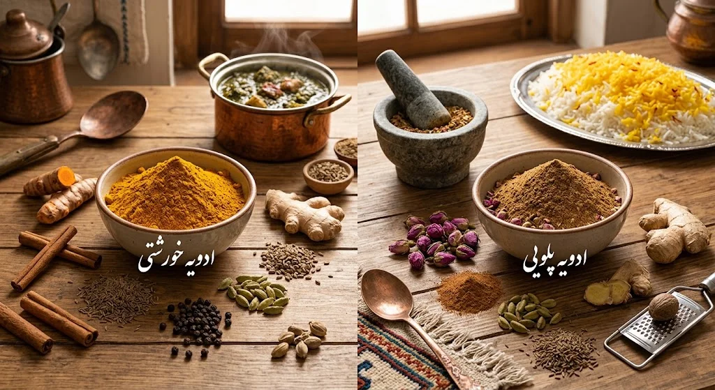 ترکیبات ادویه های خورشتی و پلویی